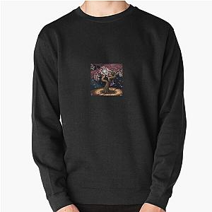 ukiyo-e radiant cherry blossom healthy tree illuminated in an enchanted forest Pullover Sweatshirt