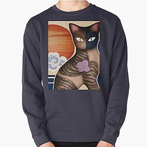 Ukiyo-e Cat With Beautiful Eyes Pullover Sweatshirt