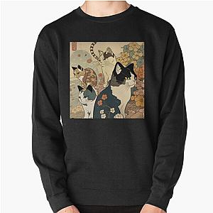 Ukiyo-e Cats Pullover Sweatshirt