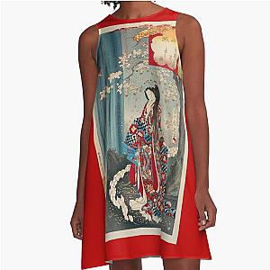 Ukiyo-e Japanese Art Classic Geisha Lady - Japan Art    A-Line Dress