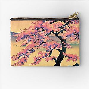 Japanese Ukiyo-e Art Sakura Cherry Blossoms 5 Zipper Pouch