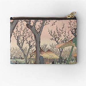 Plum Garden Kamata Ukiyo-e Japanese Art Zipper Pouch