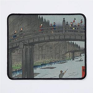 Night Kyobashi Bridge Vintage Ukiyo-e Japanese Art Mouse Pad