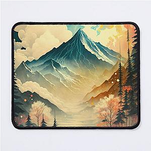 Ukiyo e style Landscape Mouse Pad