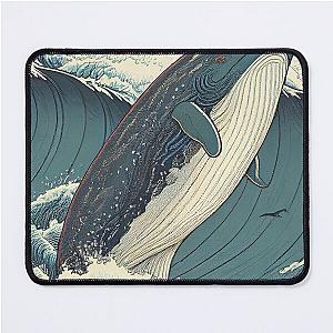 Oceanic Odyssey - A Whale in the Sea Ukiyo-e Mouse Pad