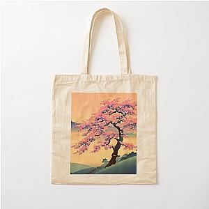 Japanese Ukiyo-e Art Sakura Cherry Blossoms 5 Cotton Tote Bag