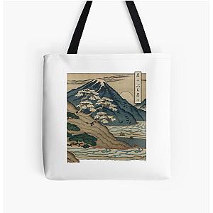 Ukiyo-e Cliffside All Over Print Tote Bag