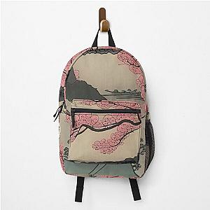 Ukiyo-e style Sakura Blossom, Ukiyo e design, japanese design, Zen design Backpack