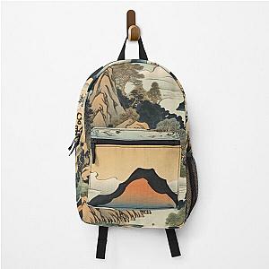 Vintage Asian Mountains in Japanese Ukiyo-e Style Backpack