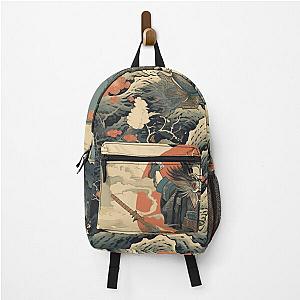 Ukiyo-e Japan Japanese Wood Block engraving Landscape art  Backpack