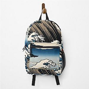 Ancient Ocean - A Contemporary Ukiyo-e Nature Landscape Backpack