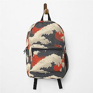 Japanese Waves - The Great Wave off Kanagawa - Ukiyo-e style Backpack