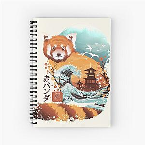 Ukiyo e Red Panda Spiral Notebook