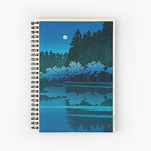 Ukiyo e Spring Evening at Inokashira Park by Kawase Hasui Spiral Notebook