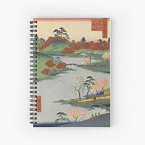 Summer Garden Ukiyo-e Japanese Art Spiral Notebook