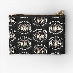 Naked With Blade Ultimate Survivor Logo Zipper Pouch
