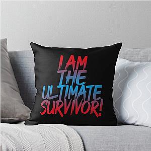 I Am the Ultimate Survivor Red Blue Throw Pillow