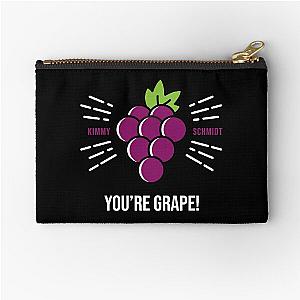 Quote Unbreakable Kimmy Schmidt You're Grape - white Zipper Pouch