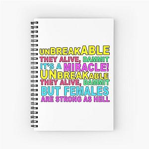 Unbreakable Kimmy Schmidt Lyrics Spiral Notebook