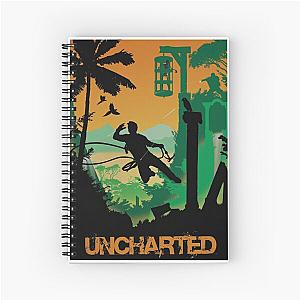 Fly on the moon Uncharted character gift for fans gamer Spiral Notebook