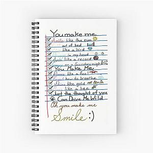 You Make Me Smile, song lyrics by Uncle Kracker Spiral Notebook