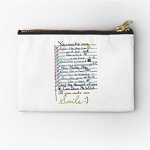 You Make Me Smile, song lyrics by Uncle Kracker Zipper Pouch