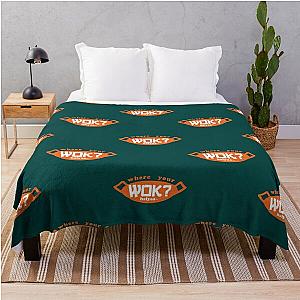 Uncle Roger ask you, Where Your Wok - Orange   Throw Blanket