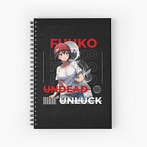 undead unluck ,fuuko, anime arth Spiral Notebook