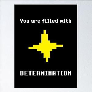 UNDERTALE - DETERMINATION T-SHIRT (SAVE POINT) Poster