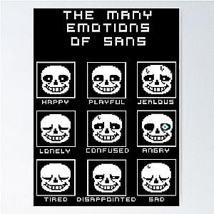 The Many Emotions Of Sans - Undertale Poster