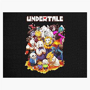 Undertale Video Game Main Characters Funny Design Jigsaw Puzzle