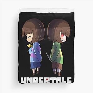 Chara And Frisk - Undertale Video Games Duvet Cover