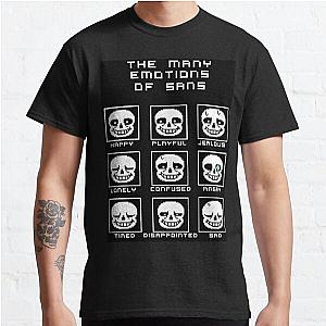 The Many Emotions Of Sans - Undertale Classic T-Shirt