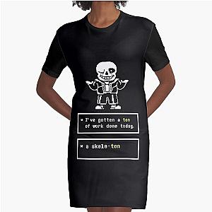 Undertale Sans Puns Graphic T-Shirt Dress