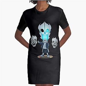 Undertale - Sans and Gasterblaster  Graphic T-Shirt Dress