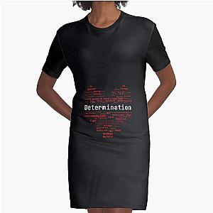 Undertale Word Heart Graphic T-Shirt Dress