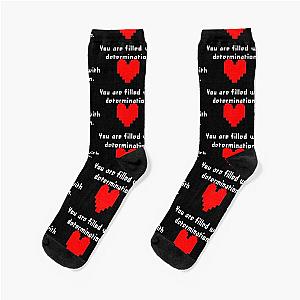 Undertale You Are Filled With Determination Socks