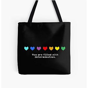 Undertale - You are Filled with Determination. All Over Print Tote Bag