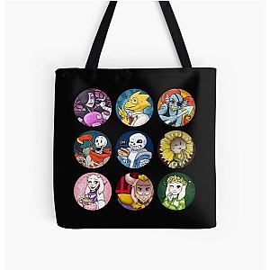 Undertale Circles All Over Print Tote Bag