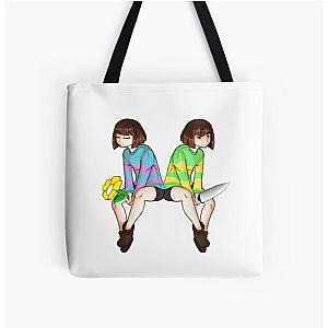 Undertale - Frisk and Chara All Over Print Tote Bag