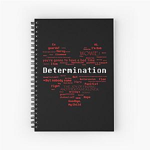 Undertale Word Heart Spiral Notebook