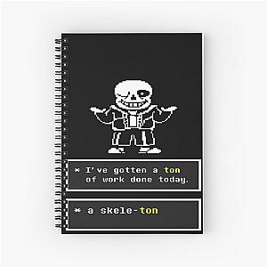 Undertale - Sans Skeleton - Undertale T shirt Spiral Notebook