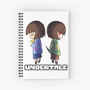 Undertale - chara and frisk Spiral Notebook