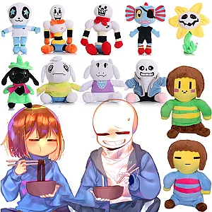 Undertale Plush Toys Papyrus Frisk Chara Temmie Anime Stuffed Doll Chara Frisk Sans Peluches Decoration Birthday Christmas Gifts