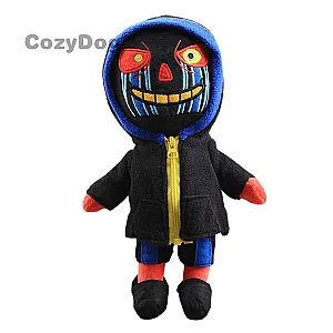 28 CM Undertale Error Sans Plush Toys Doll Hot Game Black Zombie Wearing Jacket Soft Stuffed Toy Baby Kids Birthday Party Gift