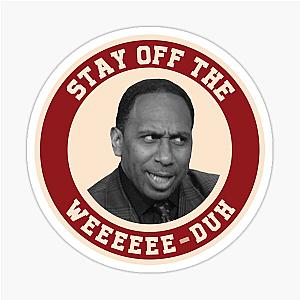 Who works on undisputed. Stay off the weed is his most known line. Sticker
