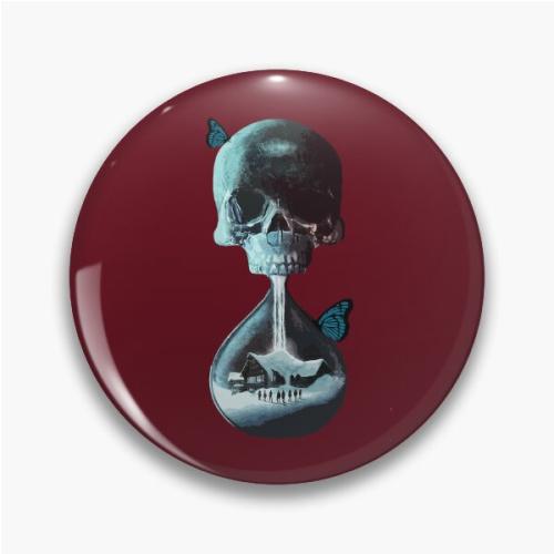 Until dawn - skull and butterflies  Pin