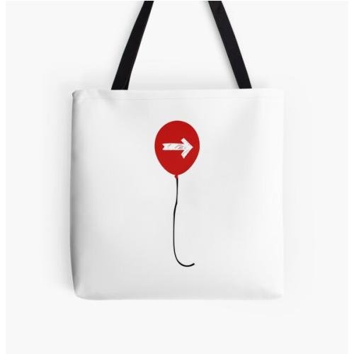 until dawn - red balloon All Over Print Tote Bag