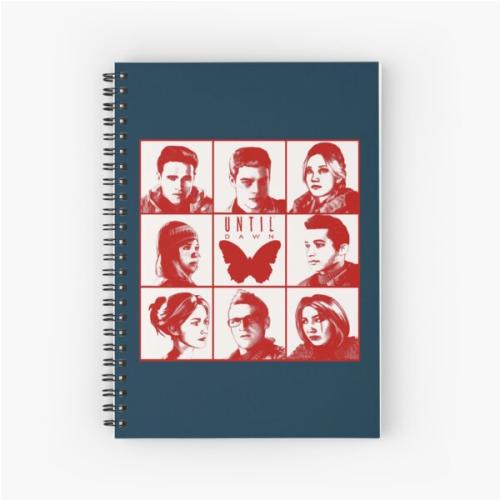 until dawn characters - red  Spiral Notebook