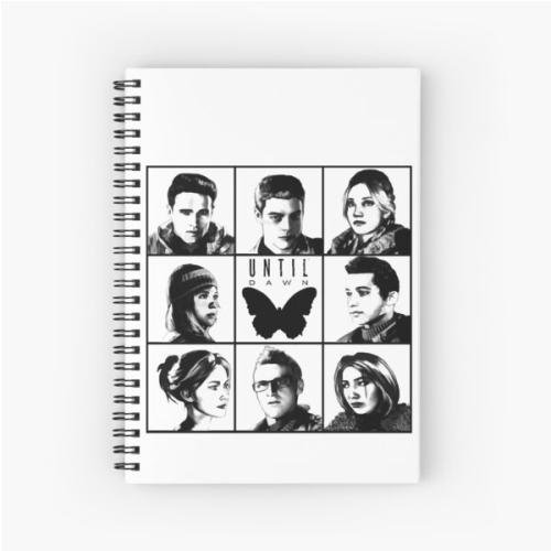 Until dawn - main characters  Spiral Notebook